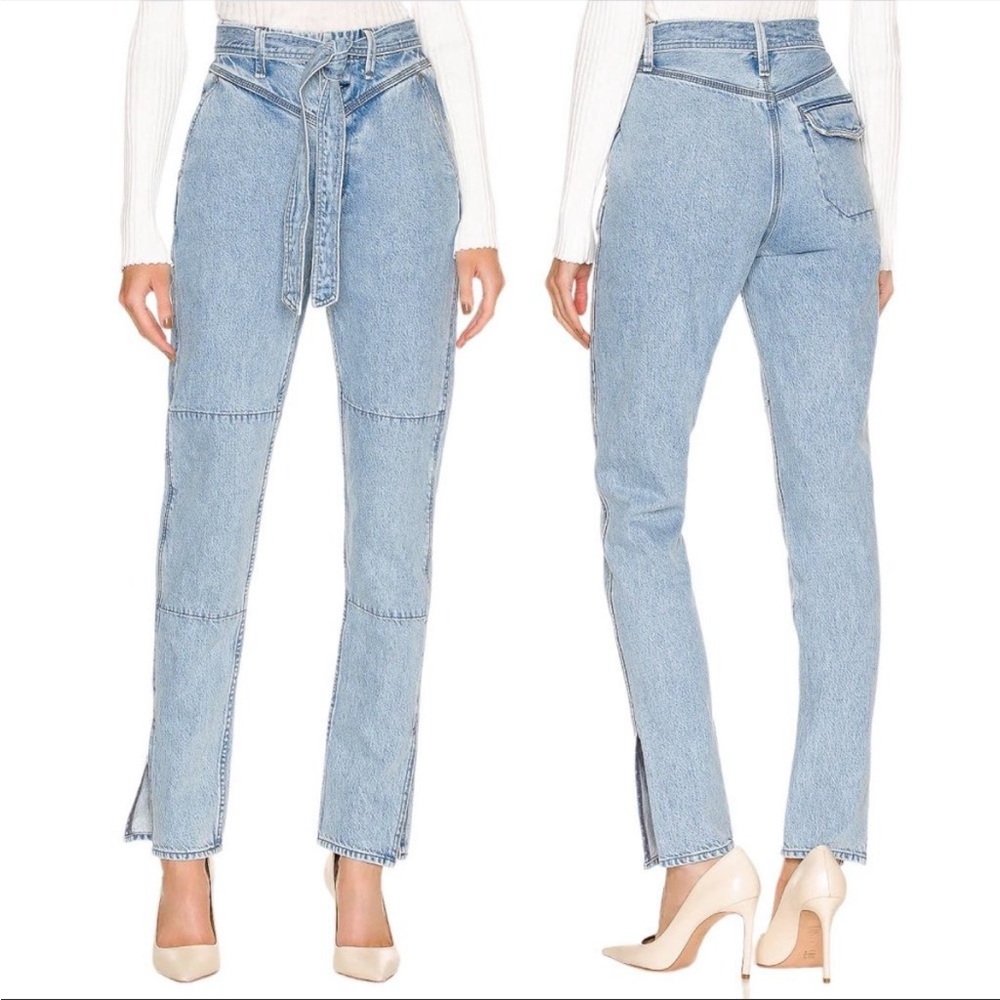 Rag & Bone Mia Yoke Straight Leg Jeans in Clean
Lou Light Wash Denim Size 24